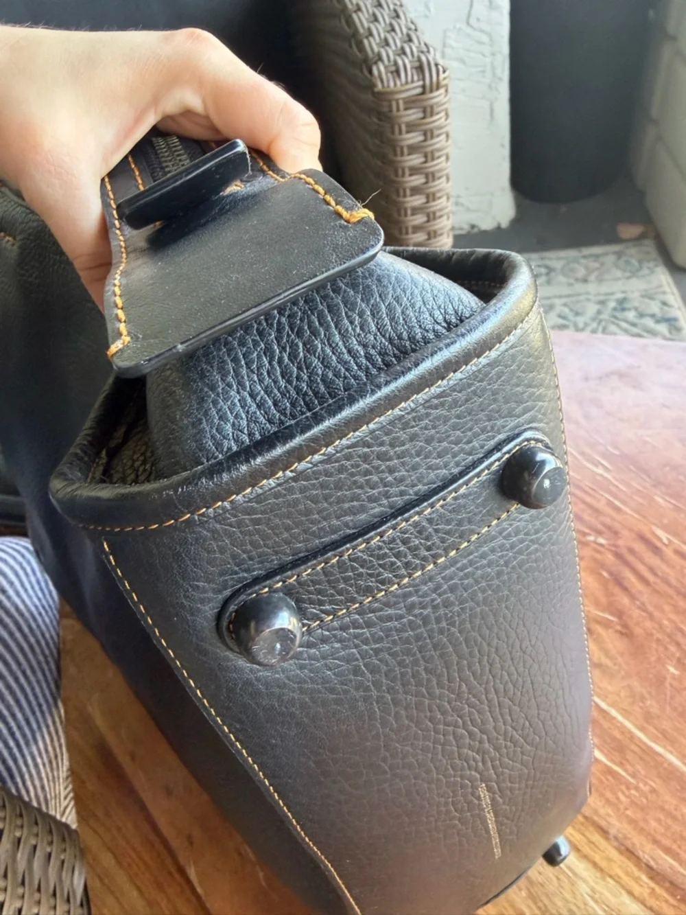 Coach Rogue Pebble Leather Multihandle